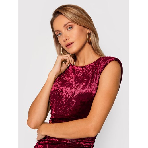 Guess Sukienka koktajlowa Charlie W1BK19 KATV1 Bordowy Slim Fit Guess L wyprzedaż MODIVO