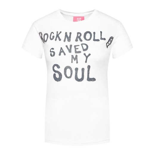 One Teaspoon T-Shirt Rock & Roll 23904 Biały Fitted Fit One Teaspoon S promocja MODIVO
