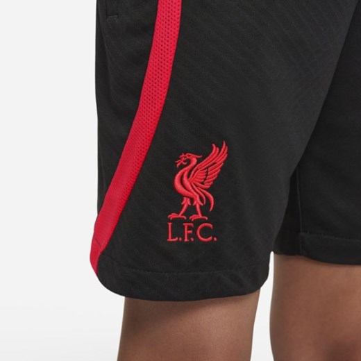 Spodenki piłkarskie dla dużych dzieci Liverpool F.C. Strike Nike Dri-FIT - Czerń Nike M Nike poland