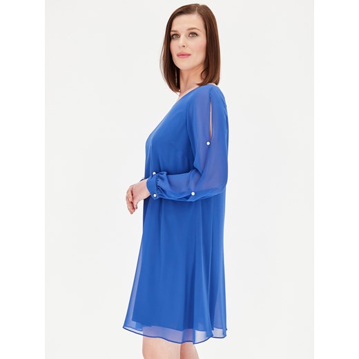Niebieska sukienka z perełkami Onari Kati Onari 36 Eye For Fashion