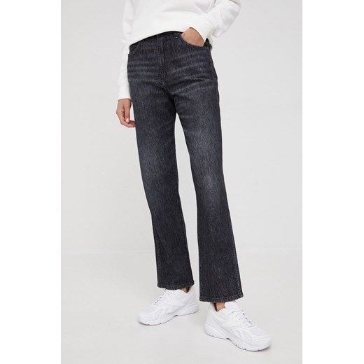 Wrangler jeansy MOM STRAIGHT GRANITE damskie high waist Wrangler 27/34 ANSWEAR.com