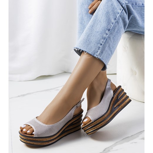 Sandały damskie casual z klamrą z tkaniny 