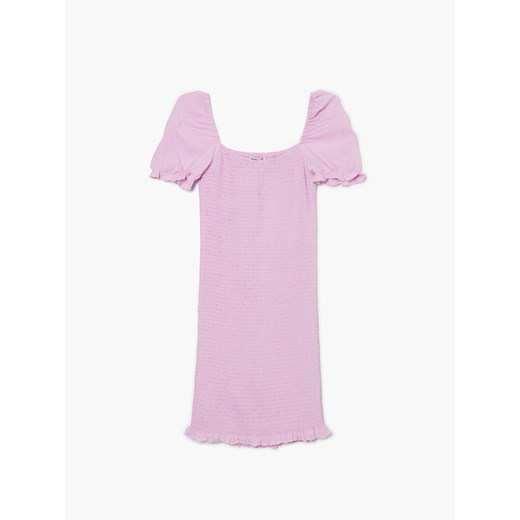 Cropp - Pastelowa sukienka z bufiastymi rękawami - Fioletowy Cropp S Cropp