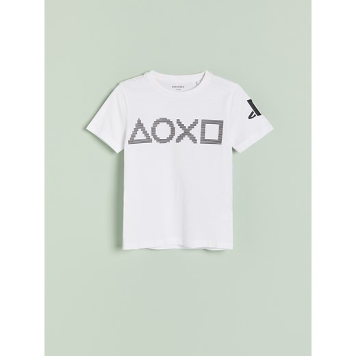 Reserved - T-shirt Playstation - Biały Reserved 116 wyprzedaż Reserved