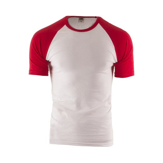 koszulka  Rolly 015- biała/czerwona ze sklepu Risardi w kategorii T-shirty męskie - zdjęcie 138924482