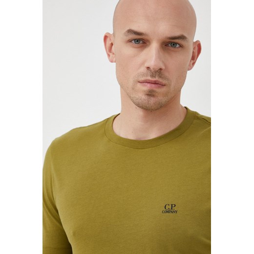 C.P. Company t-shirt bawełniany kolor zielony gładki XL ANSWEAR.com