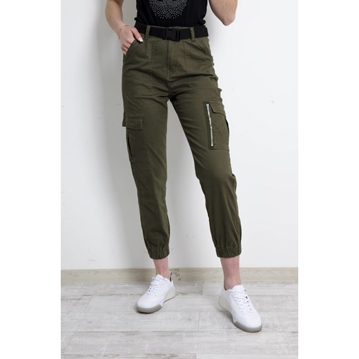 SPODNIE ZIELONE CARGO Z PASKIEM Olika XL olika.com.pl