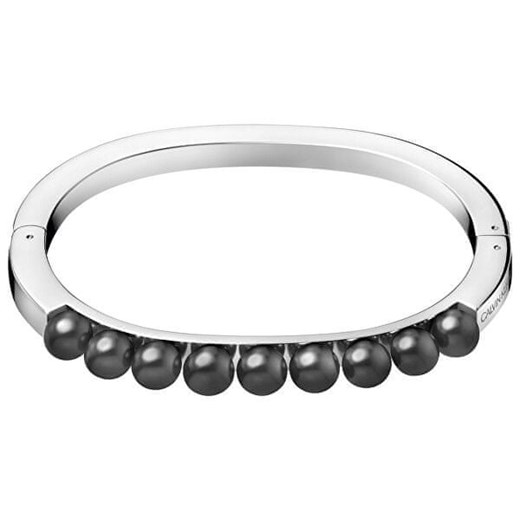 Calvin Klein Lita stal bransoletka z czarnymi perłami Krąży KJAKMD04010 (Wymiar Calvin Klein okazja Mall