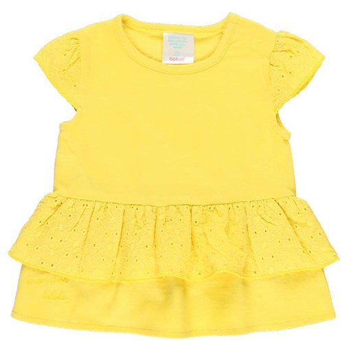 Boboli koszulka dziewczęca z falbanką 202093 68 żółta Boboli 86 Mall