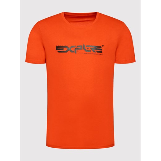 4F T-Shirt H4L22-TSM010 Pomarańczowy Regular Fit S promocja MODIVO