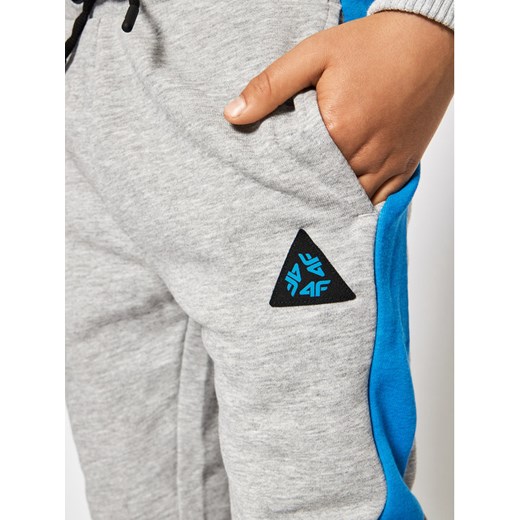 4F Spodnie dresowe HJL21-JSPMD003A Szary Regular Fit 164 wyprzedaż MODIVO
