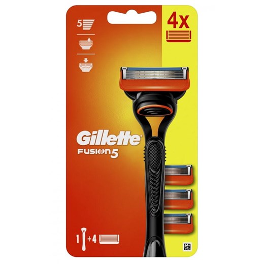Gillette maszynka do golenia męska Fusion5 + 4 głowice golące Gillette Mall