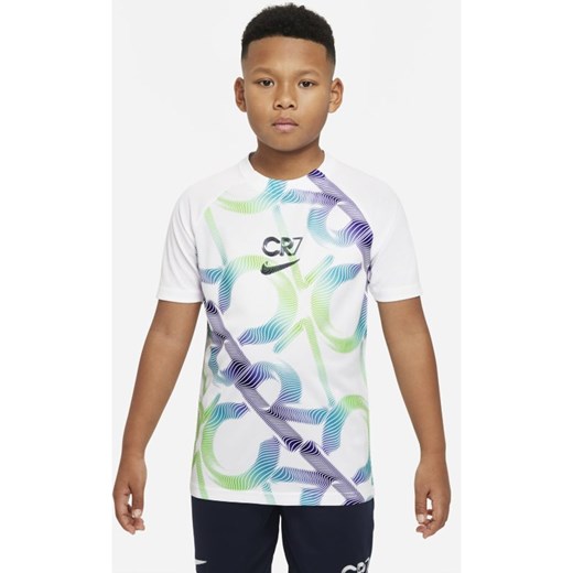 Koszulka piłkarska z krótkim rękawem dla dużych dzieci Nike Dri-FIT CR7 - Biel Nike L Nike poland
