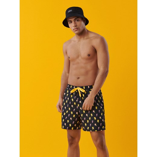 Cropp - Czarne szorty kąpielowe The Simpsons - Czarny Cropp S Cropp