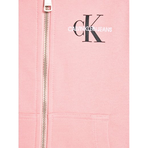 Calvin Klein Jeans Bluza Monogram IU0IU00206 Różowy Regular Fit 14Y wyprzedaż MODIVO