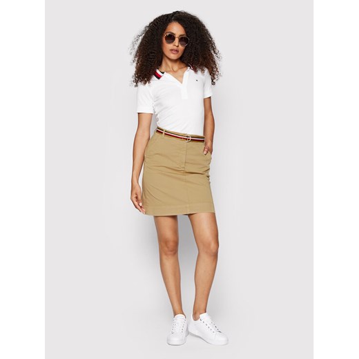 Tommy Hilfiger Spódnica mini Chino WW0WW34702 Beżowy Regular Fit Tommy Hilfiger 38 MODIVO