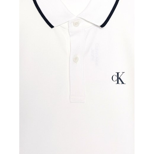 Calvin Klein Jeans Polo Monogram IB0IB01244 Biały Regular Fit 16 MODIVO