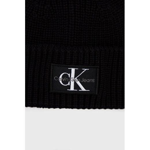 Calvin Klein Jeans czapka bawełniana kolor czarny bawełniana ONE ANSWEAR.com