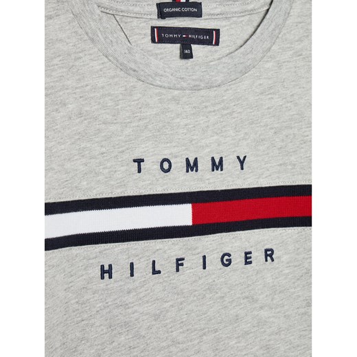 Tommy Hilfiger T-Shirt Flag Rib Insert Tee KB0KB06532 D Szary Regular Fit Tommy Hilfiger 14Y MODIVO