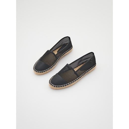Reserved - Espadryle z siateczki - Czarny Reserved 39 Reserved