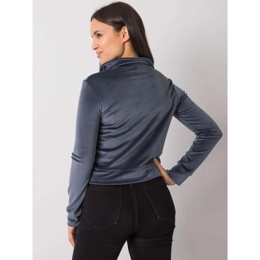 RUE PARIS Ciemnoszara welurowa bluza rozpinana Charley RUE PARIS S-M Mall