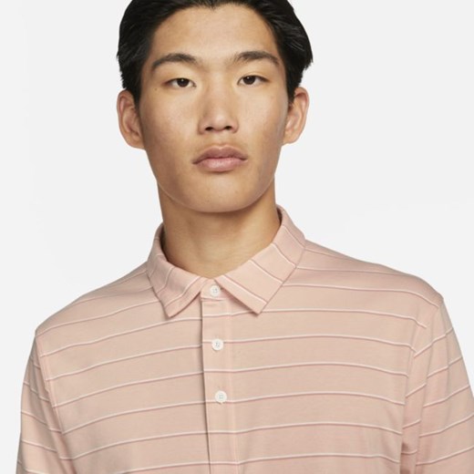 Męska koszulka polo do golfa w paski Nike Dri-FIT Player - Różowy Nike L wyprzedaż Nike poland