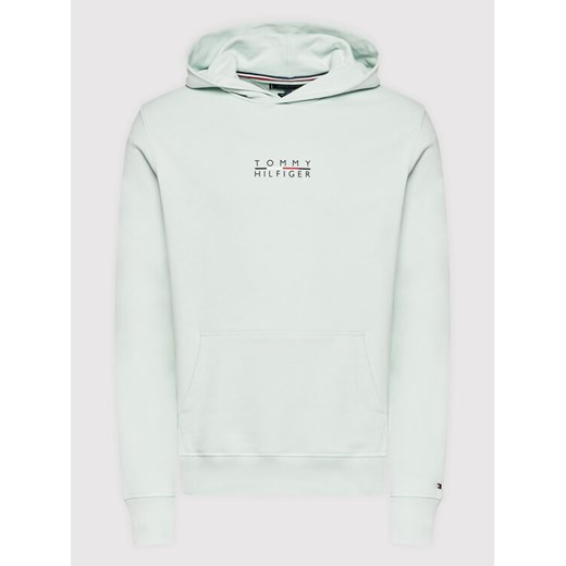 Tommy Hilfiger Bluza Square Logo MW0MW24150 Zielony Regular Fit Tommy Hilfiger S MODIVO