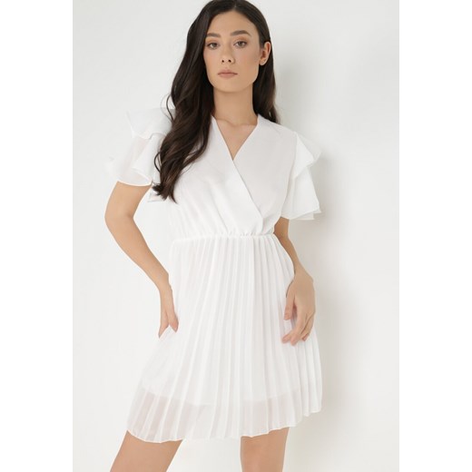 Biała Sukienka Alemiera ze sklepu Born2be Odzież w kategorii Sukienki - zdjęcie 139394894