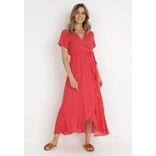 Czerwona Sukienka Echosia ze sklepu Born2be Odzież w kategorii Sukienki - zdjęcie 139400960