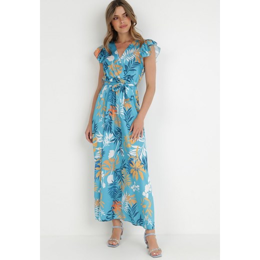 Niebiesko-Żółta Sukienka Cythanassa ze sklepu Born2be Odzież w kategorii Sukienki - zdjęcie 139404562