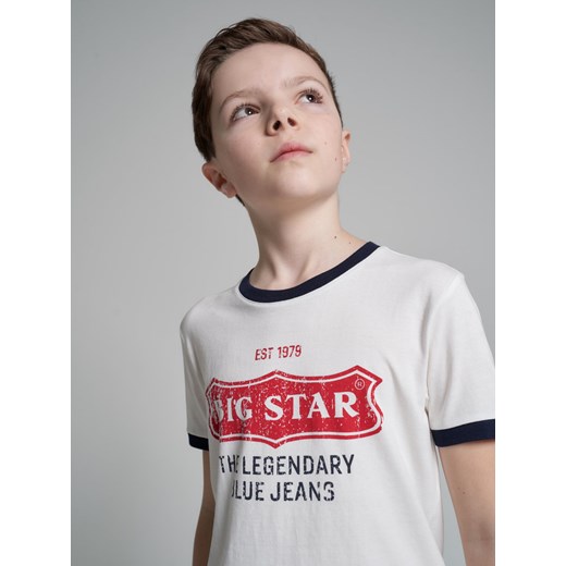KOSZULKA CHłOPIęCA Z NADRUKIEM BIAłA ILIN 100 164 Big Star