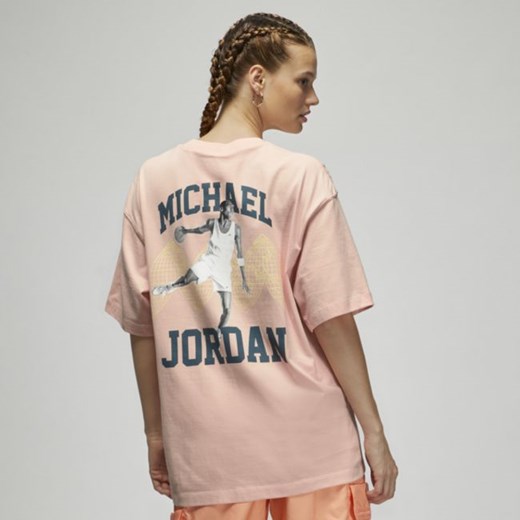 T-shirt damski oversize z grafiką Jordan (Her)itage - Różowy Jordan XS Nike poland
