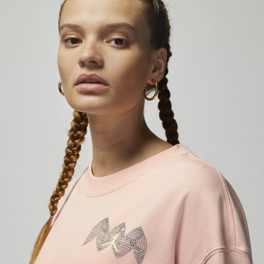 T-shirt damski oversize z grafiką Jordan (Her)itage - Różowy Jordan S Nike poland