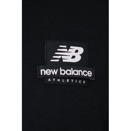 New Balance bluza bawełniana męska kolor czarny z kapturem melanżowa New Balance L ANSWEAR.com