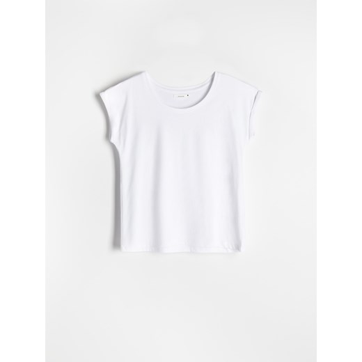 Reserved - T-shirt z bawełny organicznej - Biały Reserved XXL Reserved