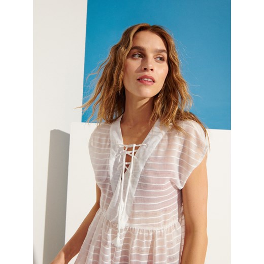 Reserved - Narzutka plażowa - Kremowy Reserved M Reserved