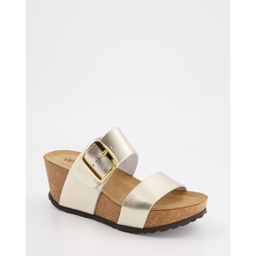 VENEZIA Klapki na koturnie - 813001 LAMIN PLA Venezia 36 Venezia