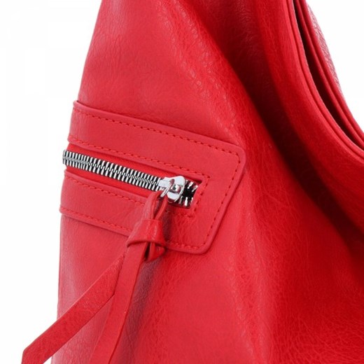 Uniwersalna Torebka Damska XL Shopper Bag firmy Herisson Czerwona (kolory) Herisson PaniTorbalska