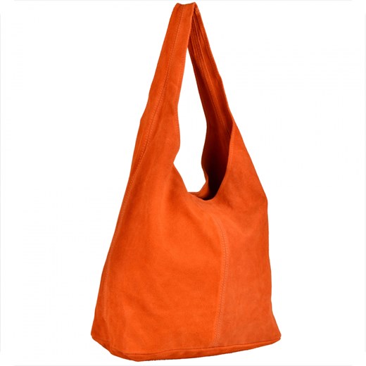 Torebka skórzana shopper pomarańczowa worek ze sklepu melon.pl w kategorii Torby Shopper bag - zdjęcie 139513101