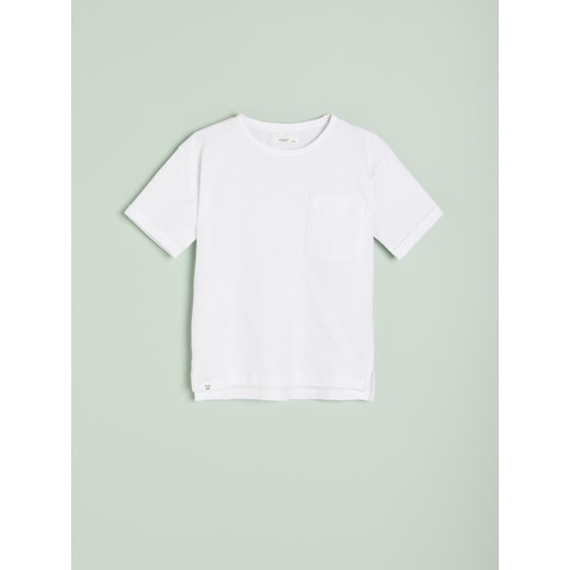 Reserved - T-shirt ze strukturalnej dzianiny - Biały Reserved 146 Reserved