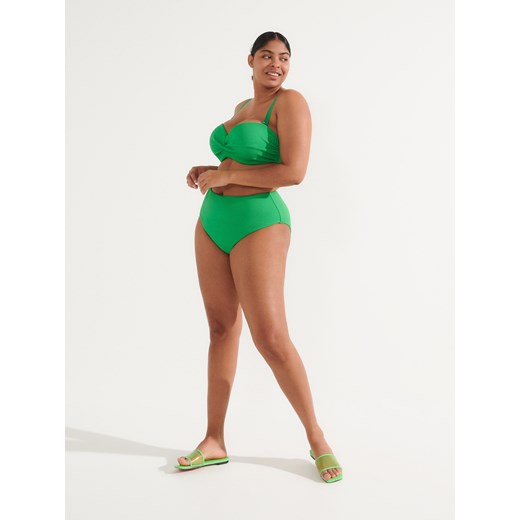 Reserved - Majtki bikini z wysokim stanem - Zielony Reserved XL Reserved