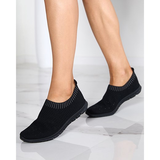 Damskie czarne sportowe buty slip - on Errous- Obuwie Royalfashion.pl 41 royalfashion.pl