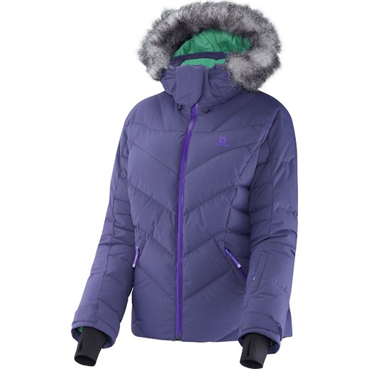 Damska Kurtka Puchowa Salomon Icetown Jacket landersen fioletowy damskie