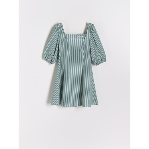 Reserved - Sukienka mini w paski - Zielony Reserved 36 Reserved