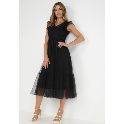 Czarna Sukienka Aedusa ze sklepu Born2be Odzież w kategorii Sukienki - zdjęcie 139592932
