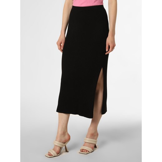 mbyM Spódnica damska Kobiety Sztuczne włókno czarny jednolity ze sklepu vangraaf w kategorii Spódnice - zdjęcie 139597502