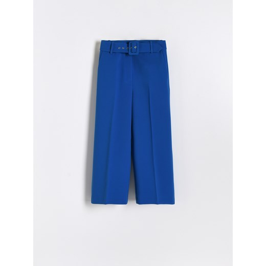 Reserved - Spodnie z paskiem - Niebieski Reserved XXL Reserved