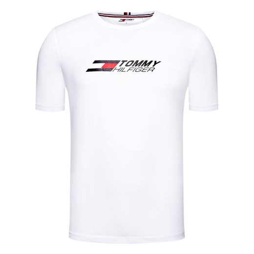 Tommy Hilfiger T-Shirt Logo MW0MW17282 Biały Slim Fit Tommy Hilfiger L okazja MODIVO