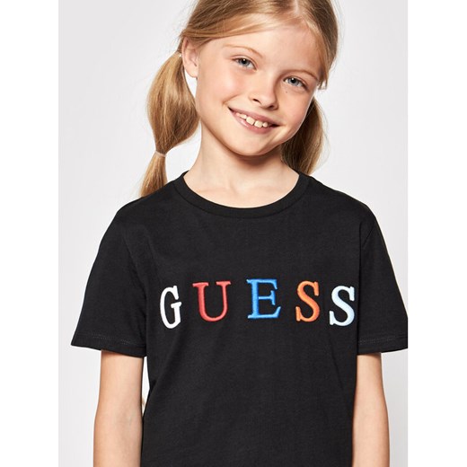 Guess T-Shirt Unisex H1RJ04 K8HM0 Czarny Regular Fit Guess 10Y okazyjna cena MODIVO