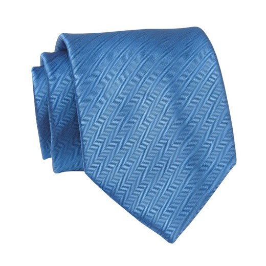 Krawat Niebieski w Jodełkę, 7 cm, Elegancki, Klasyczny, Męski -ALTIES KRALTS0655 ze sklepu JegoSzafa.pl w kategorii Krawaty - zdjęcie 139676231